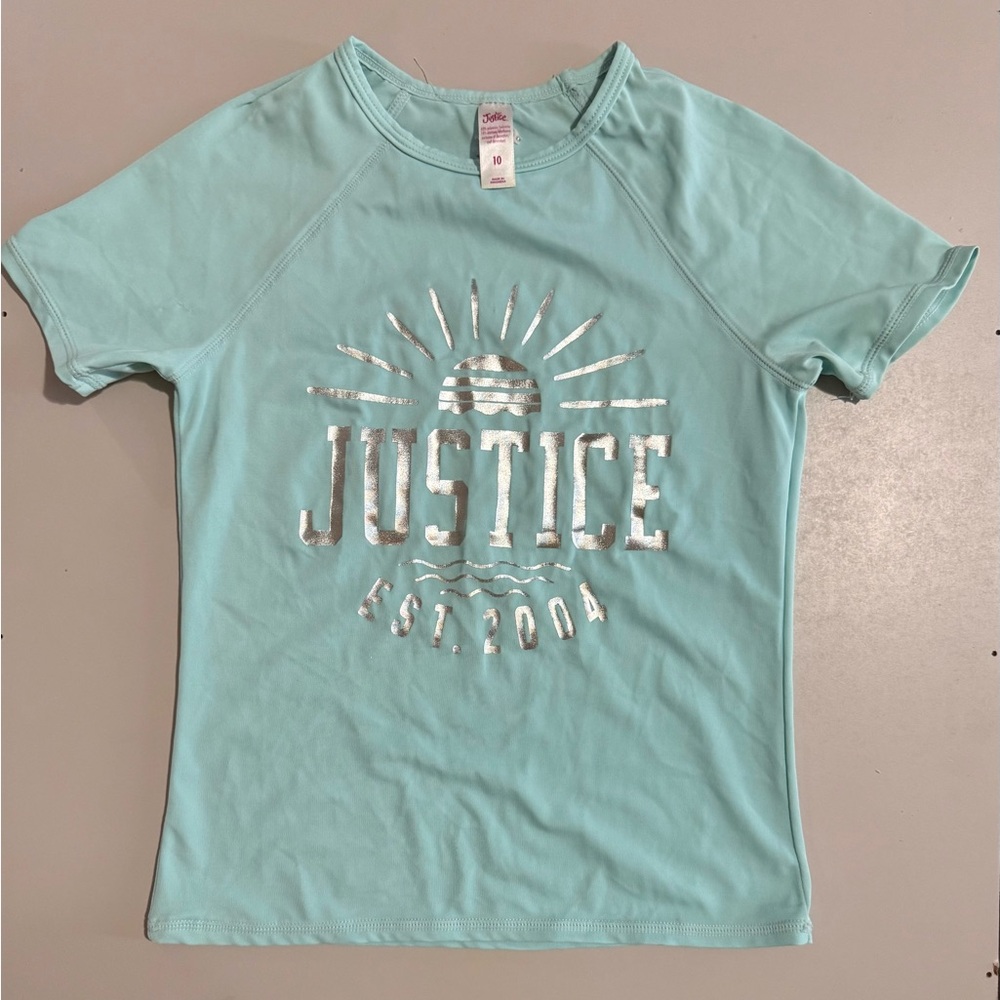 Justice Kids Light Blue Graphic Tee
